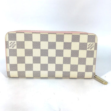 LOUIS VUITTON Long Wallet Purse N63503 Damier Azur Canvas white Damier Azur Zippy wallet